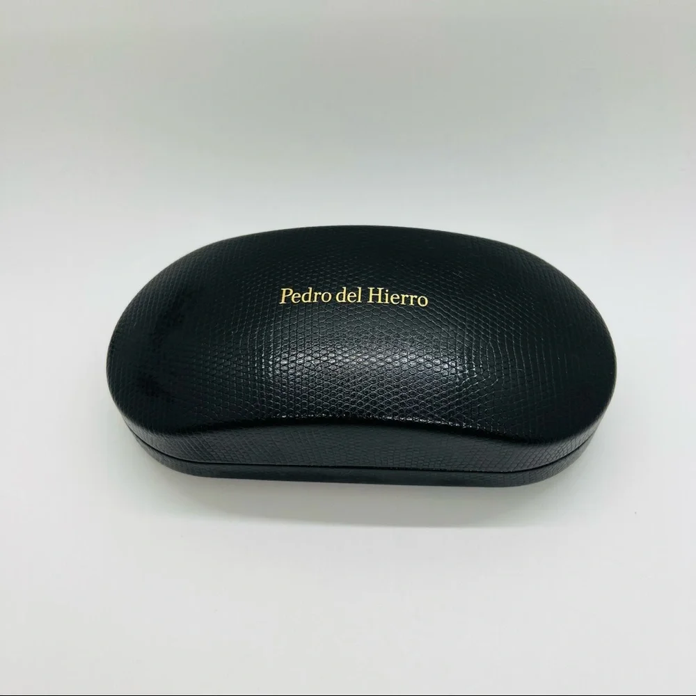 NWT Pedro del Hierro Round Sunglasses w/ Case and Dust Cloth. Purple and Gold.